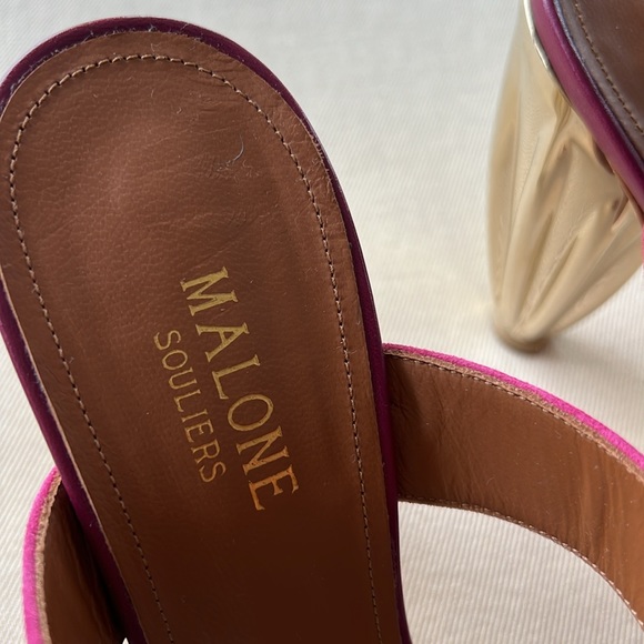 Malone Souliers Gold Heel Sandals - Picture 6 of 10